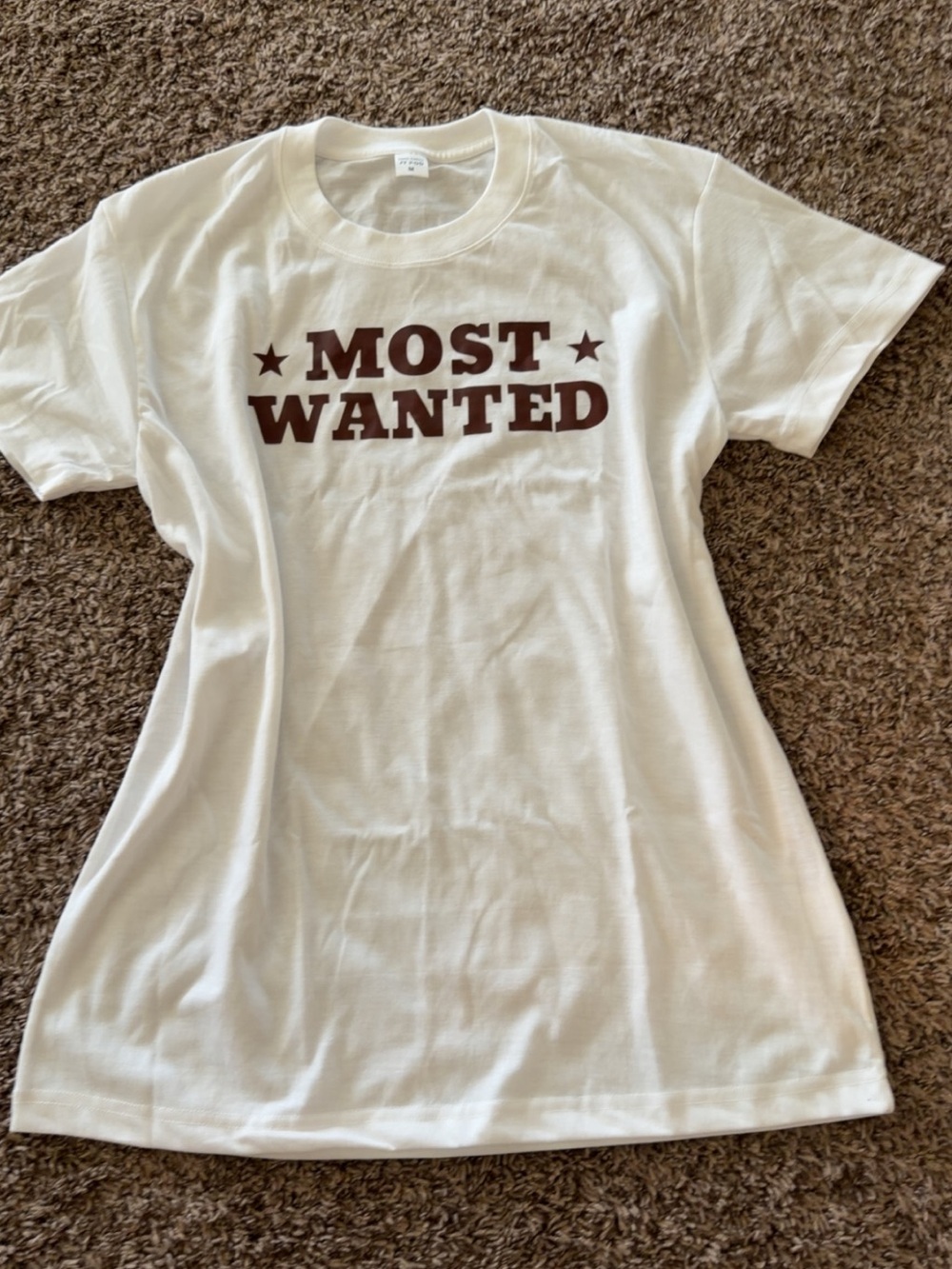 Most Wanted White Graphic Tee